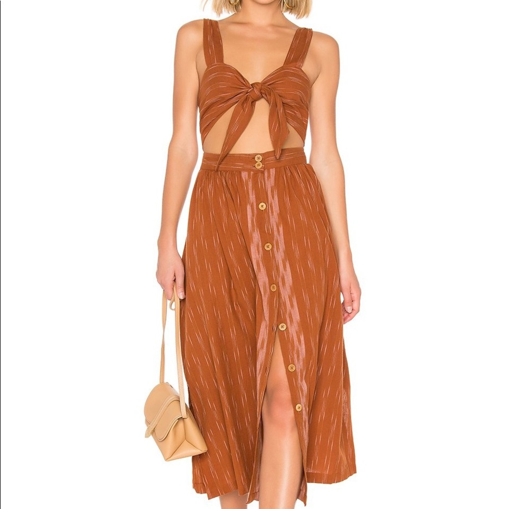Free People Womens Caldasi Midi Dress